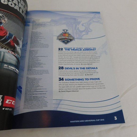 2013 Memorial Cup Saskatoon 2 Canadian Hockey League Programs Our Games Heroes - Picture 9 of 12